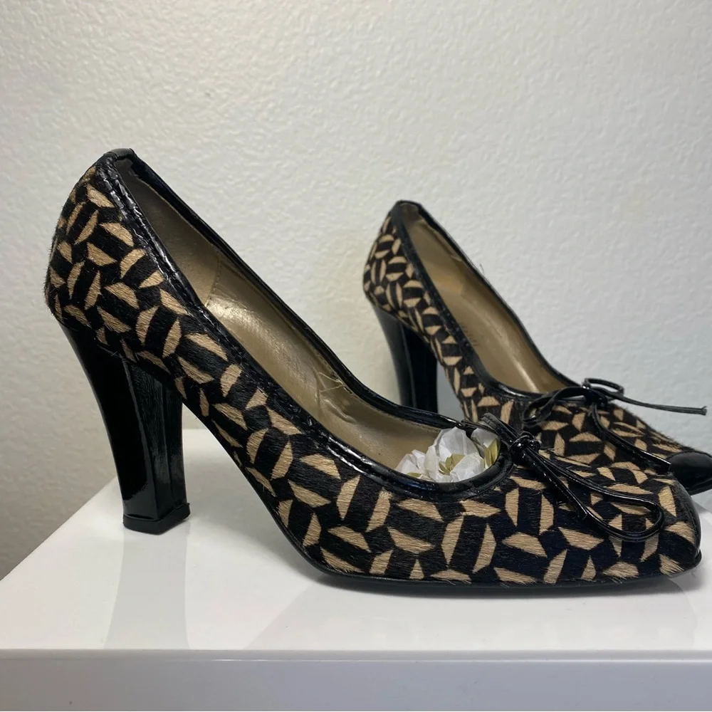 Massimo Baldi Y2K Horsehair Pumps Handmade Italy Size 7.5